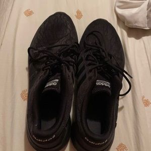 All black adidas shoes